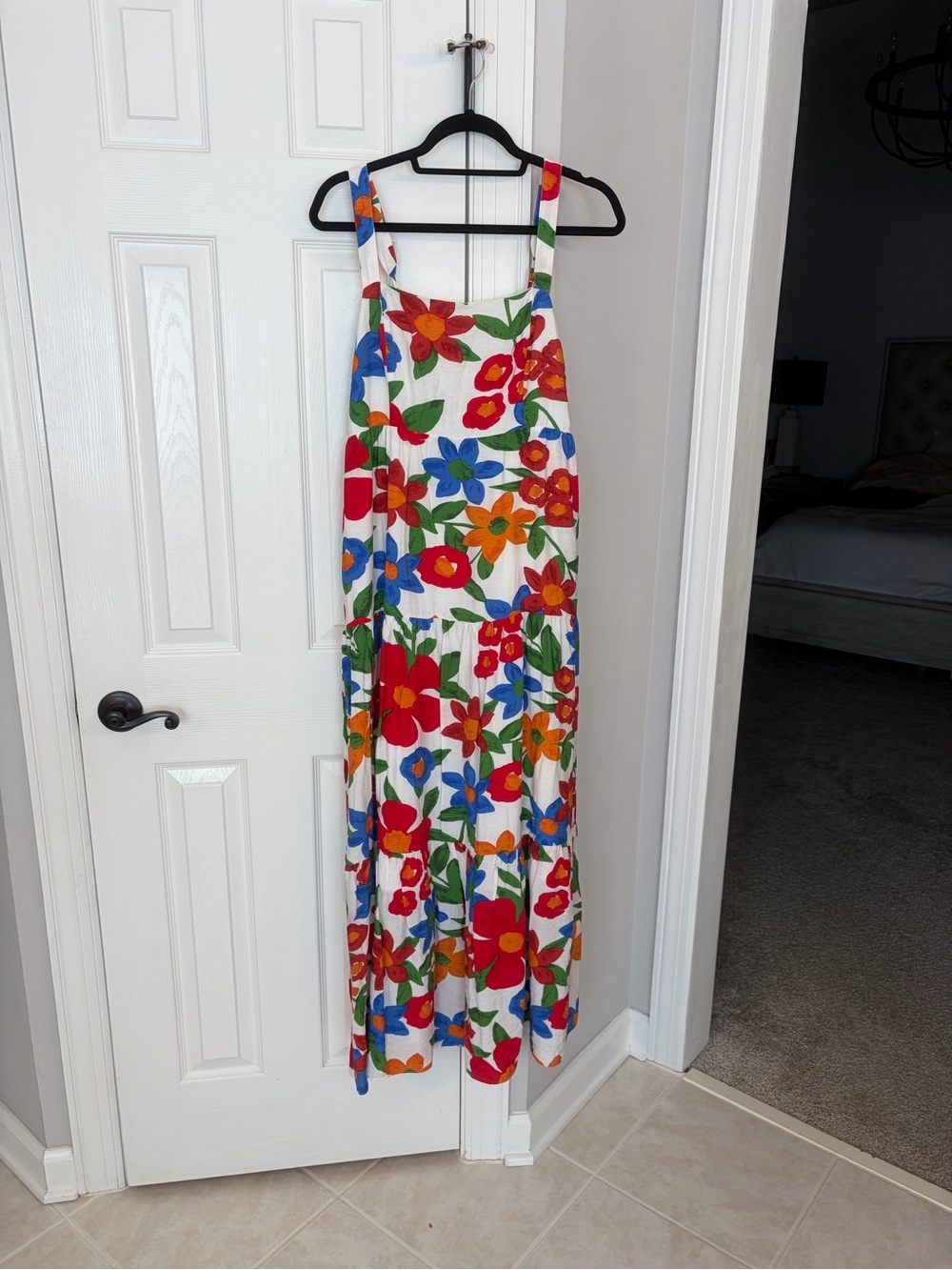 Bright Floral Tiered Maxi Dress